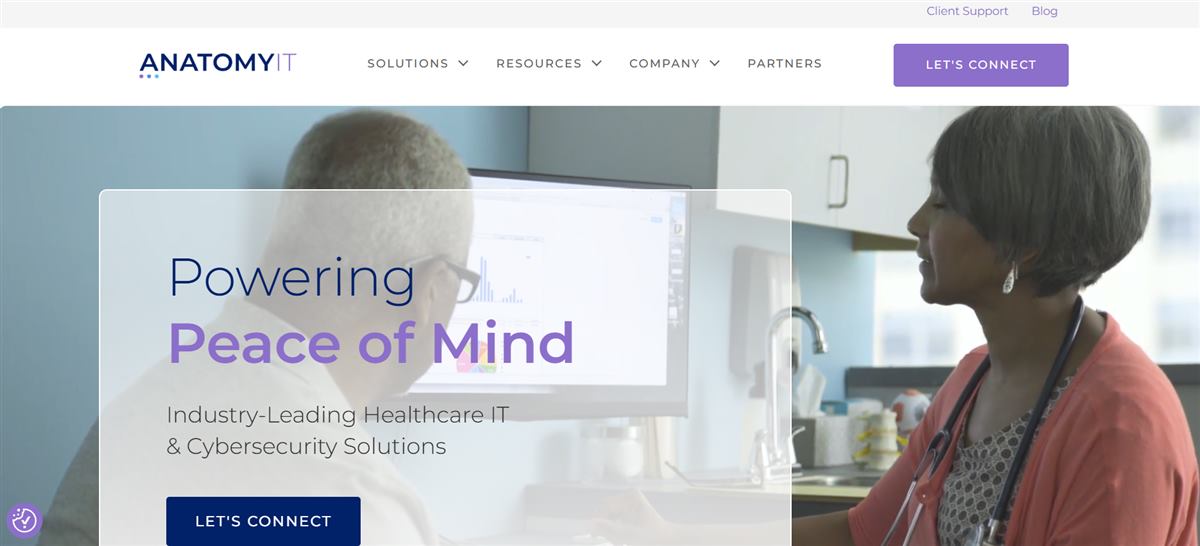 Anatomy IT managed IT services for healthcare homepage