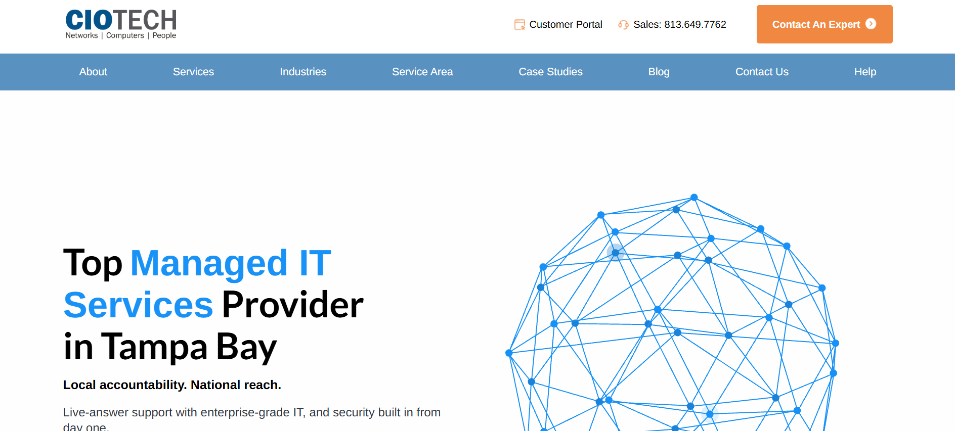CIO Technology Solutions managed IT Tampa FL homepage