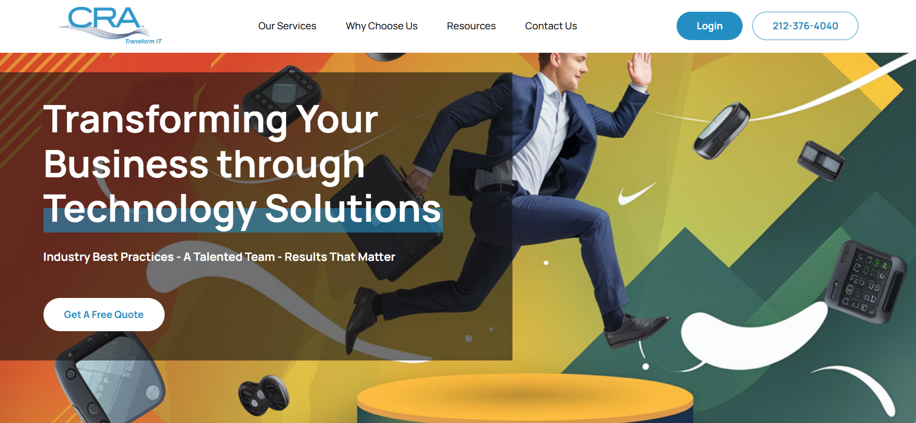 Computer Resources of America CRA managed IT New York homepage