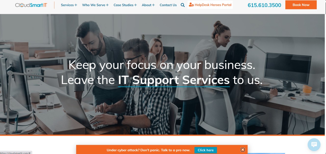 CloudSmart IT managed IT services Nashville TN homepage