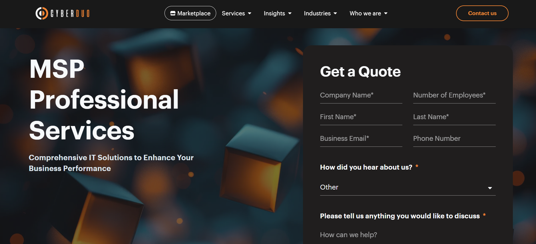 CyberDuo managed IT services Los Angeles &mdash; homepage