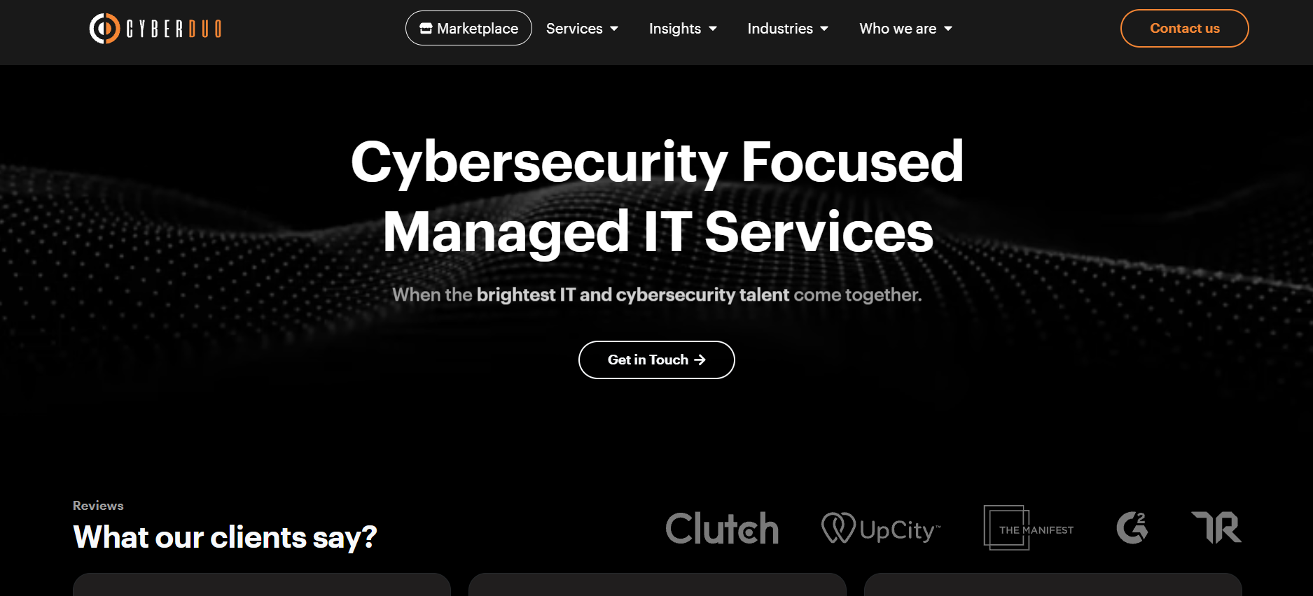 CyberDuo cybersecurity managed IT New York City homepage