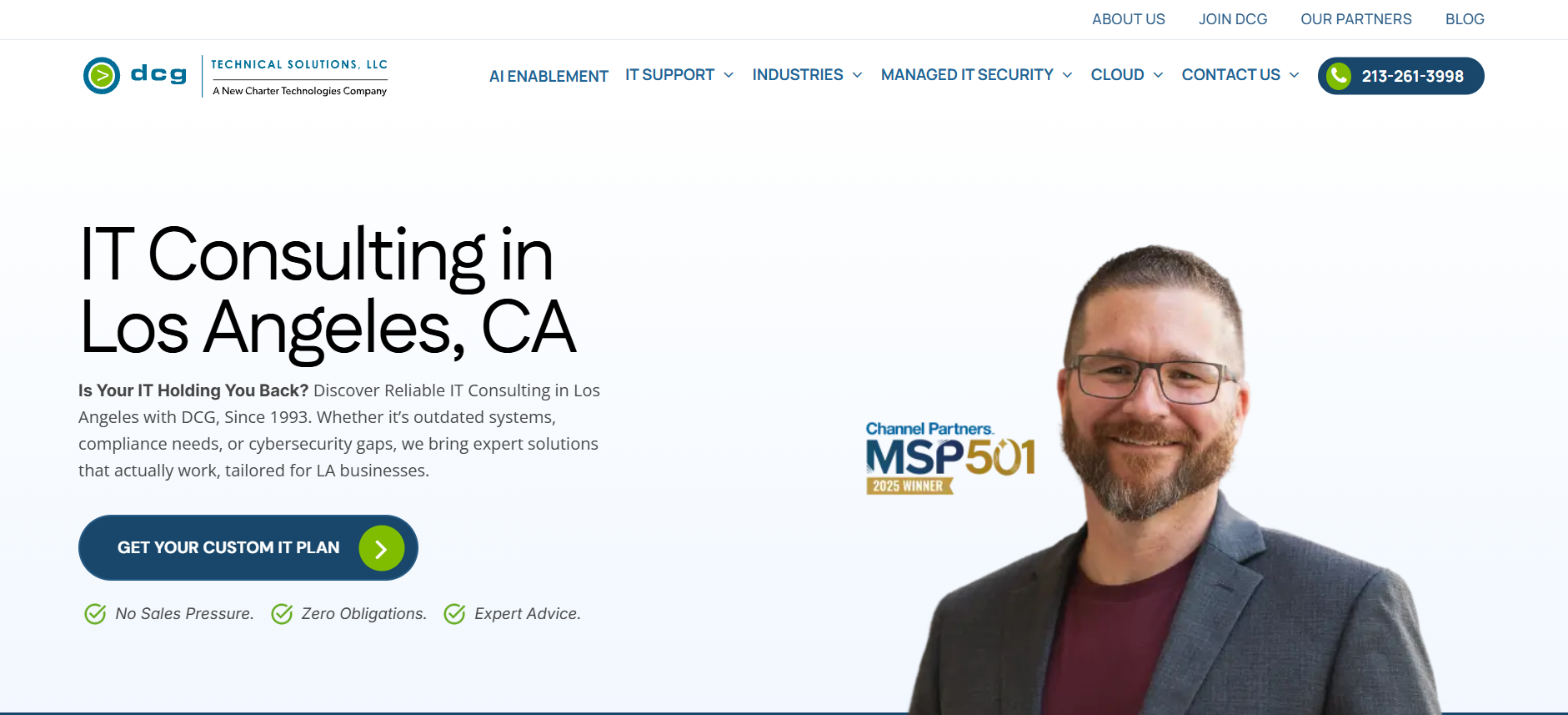 DCG Technical Solutions managed IT services Los Angeles &mdash; homepage