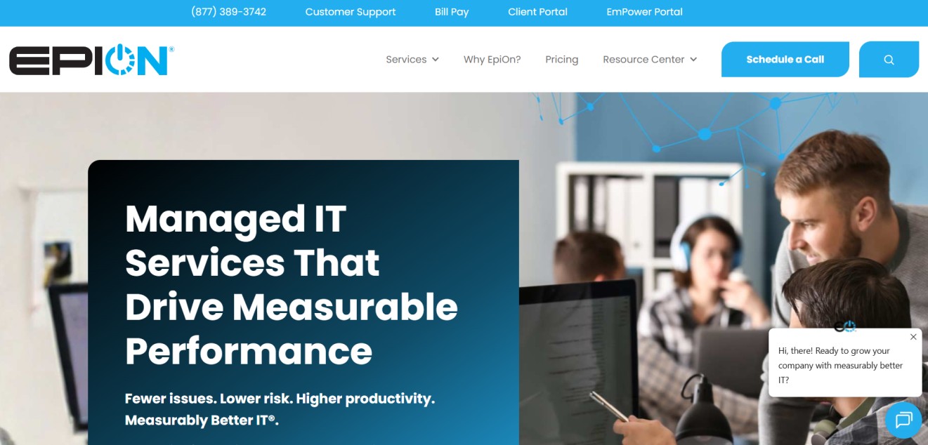 EpiOn managed IT services Nashville TN homepage