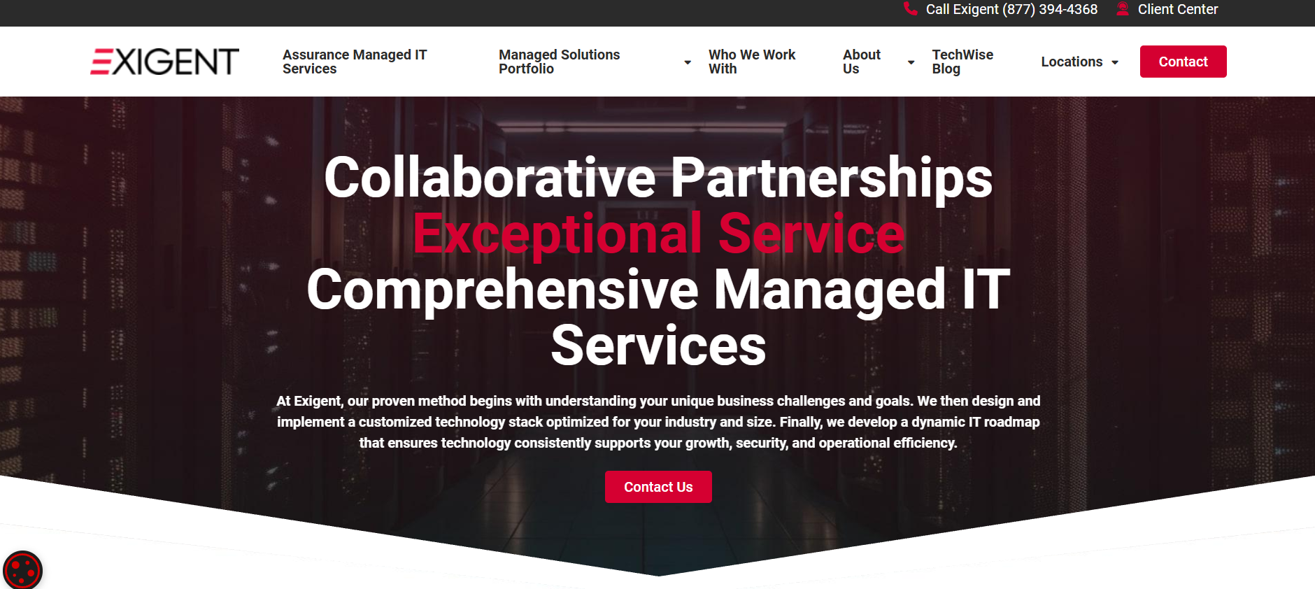 Exigent Technologies managed IT Manhattan NYC homepage