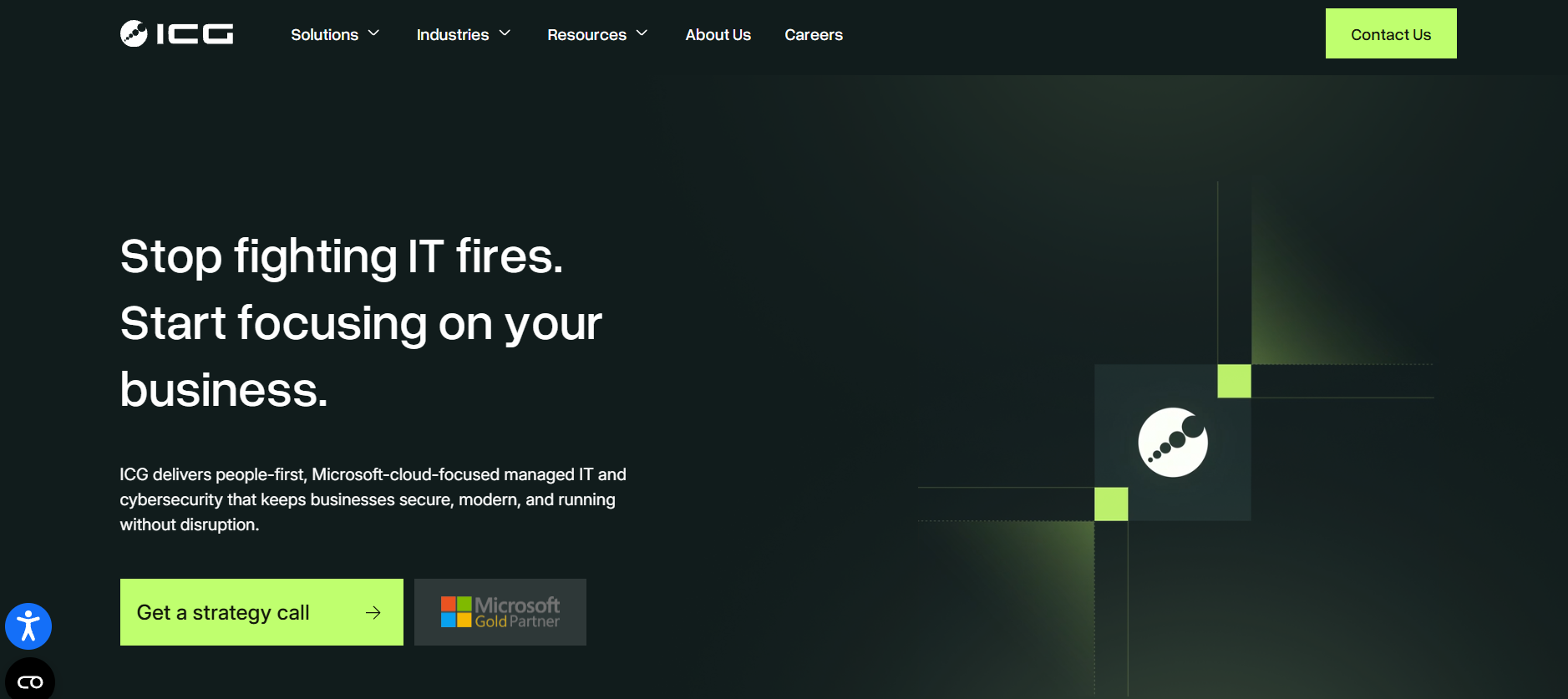 ICG managed IT services Miami FL homepage