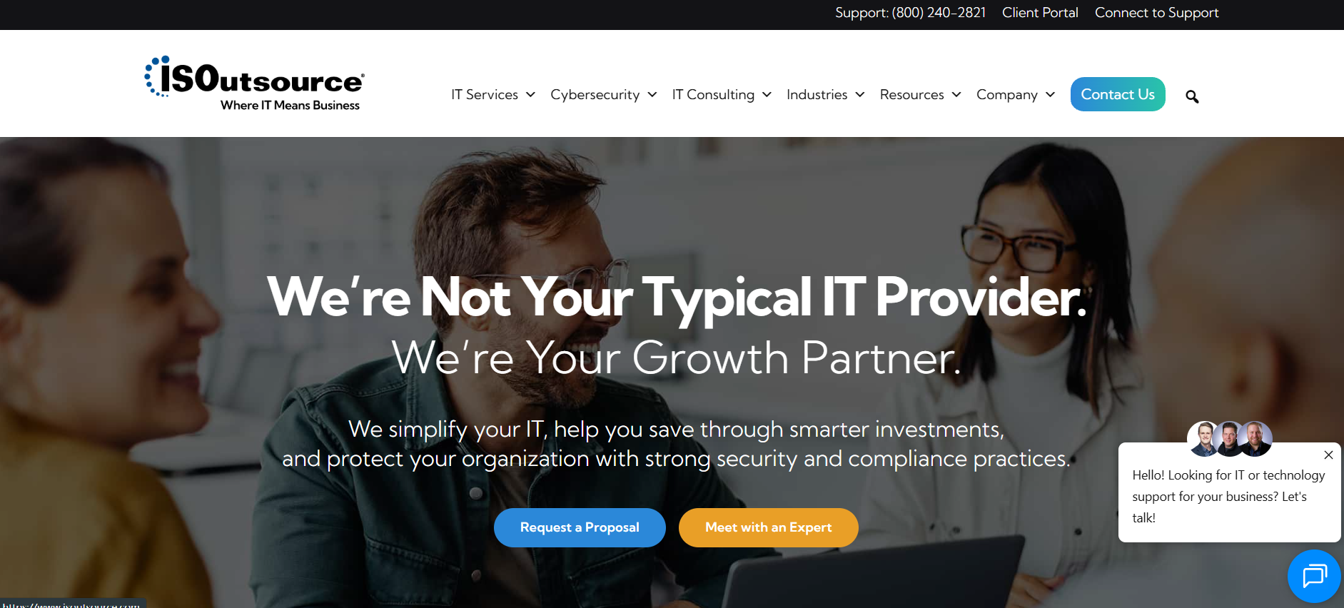 ISOutsource managed IT services Seattle WA homepage