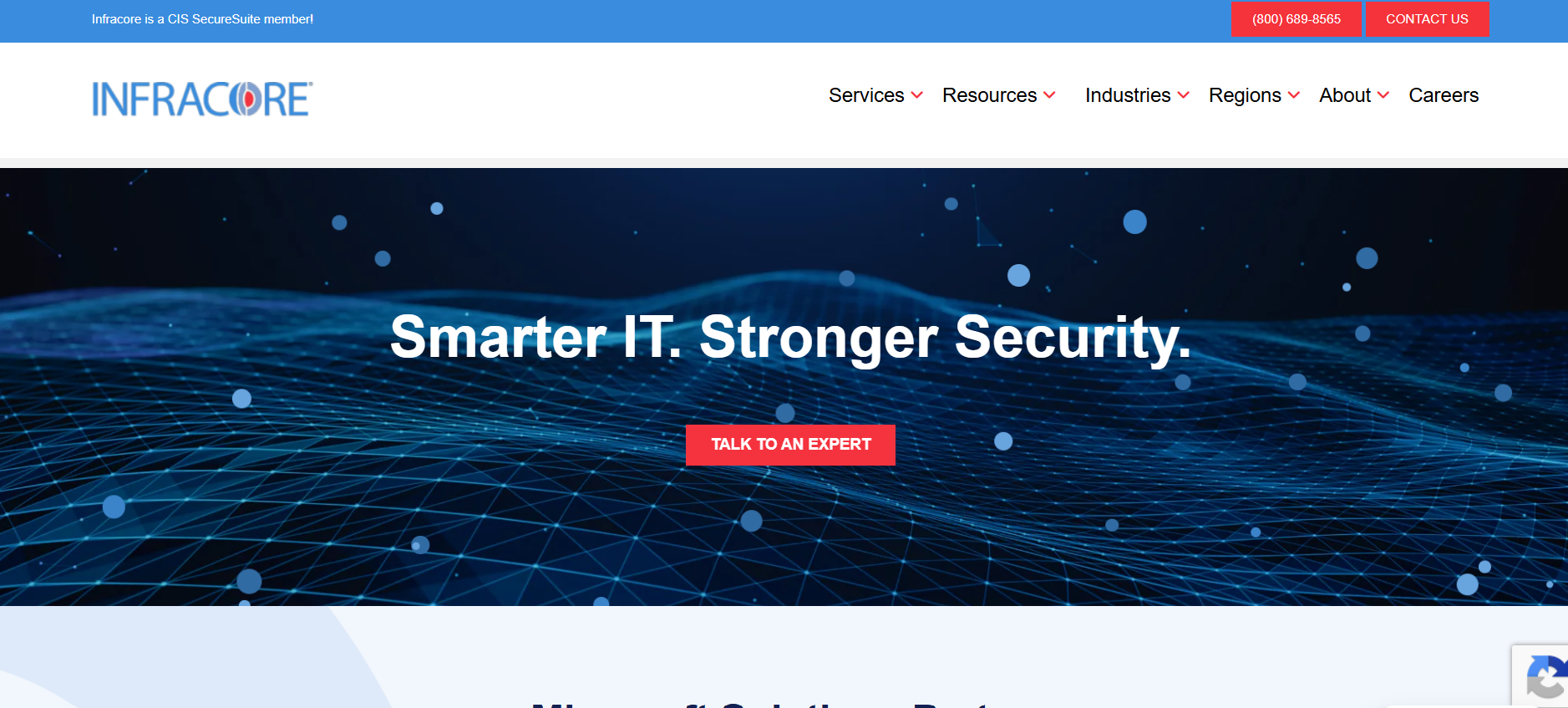 Infracore managed IT services Rancho Bernardo San Diego California homepage