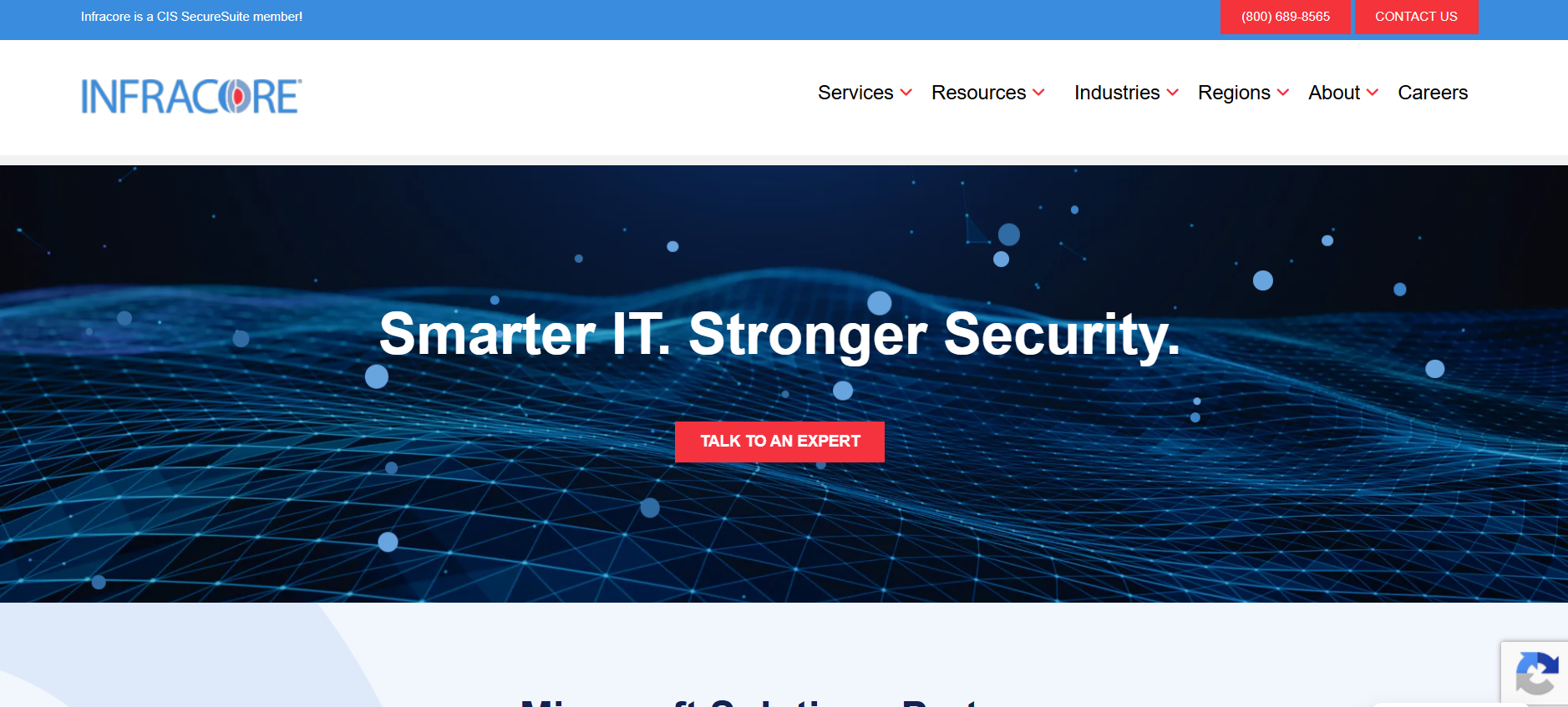 Infracore managed IT services San Diego California homepage
