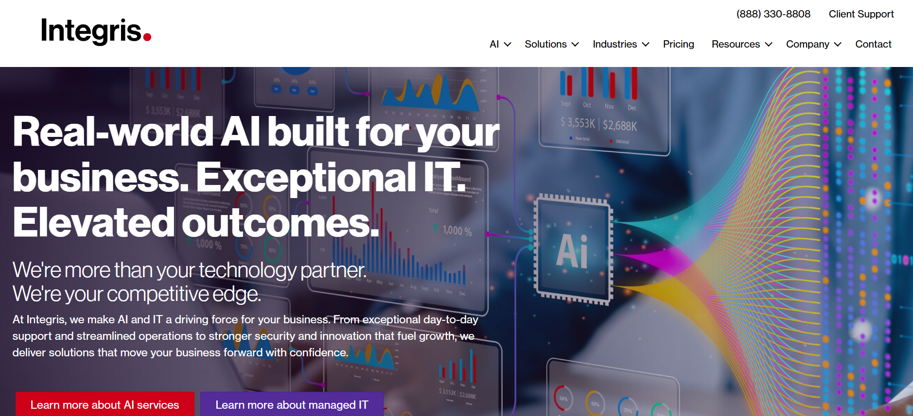 Integris managed IT Atlanta GA homepage