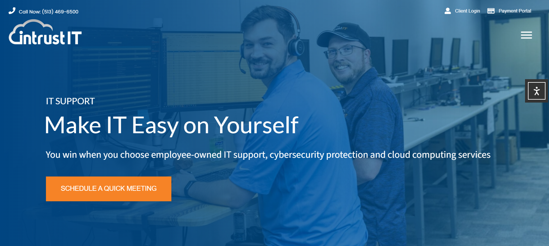 Intrust IT managed services Columbus Ohio Dublin homepage