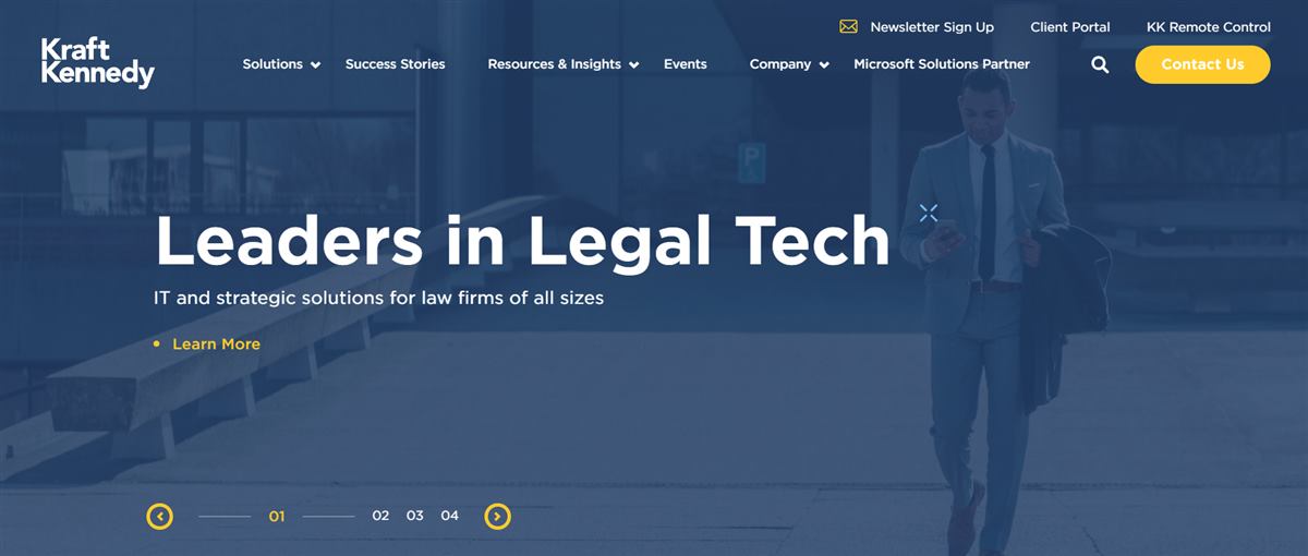 Kraft Kennedy legal technology IT consultancy homepage