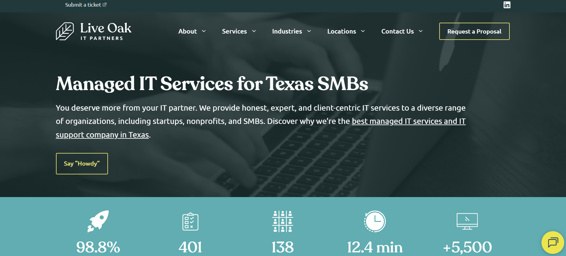 Live Oak IT Partners managed IT services in Austin TX homepage