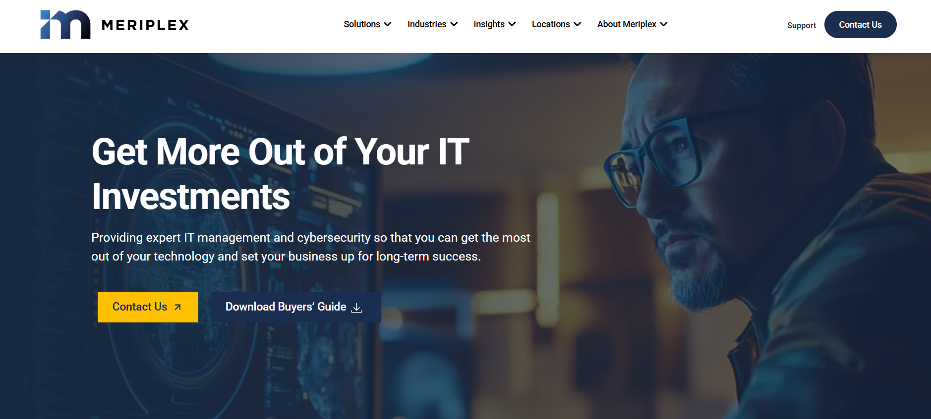 Meriplex Communications managed IT services Texas homepage