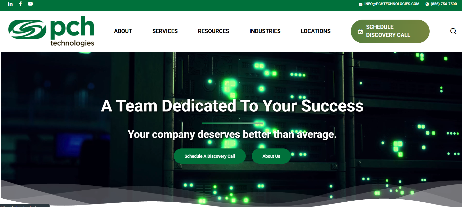 PCH Technologies cybersecurity and IT support Philadelphia homepage