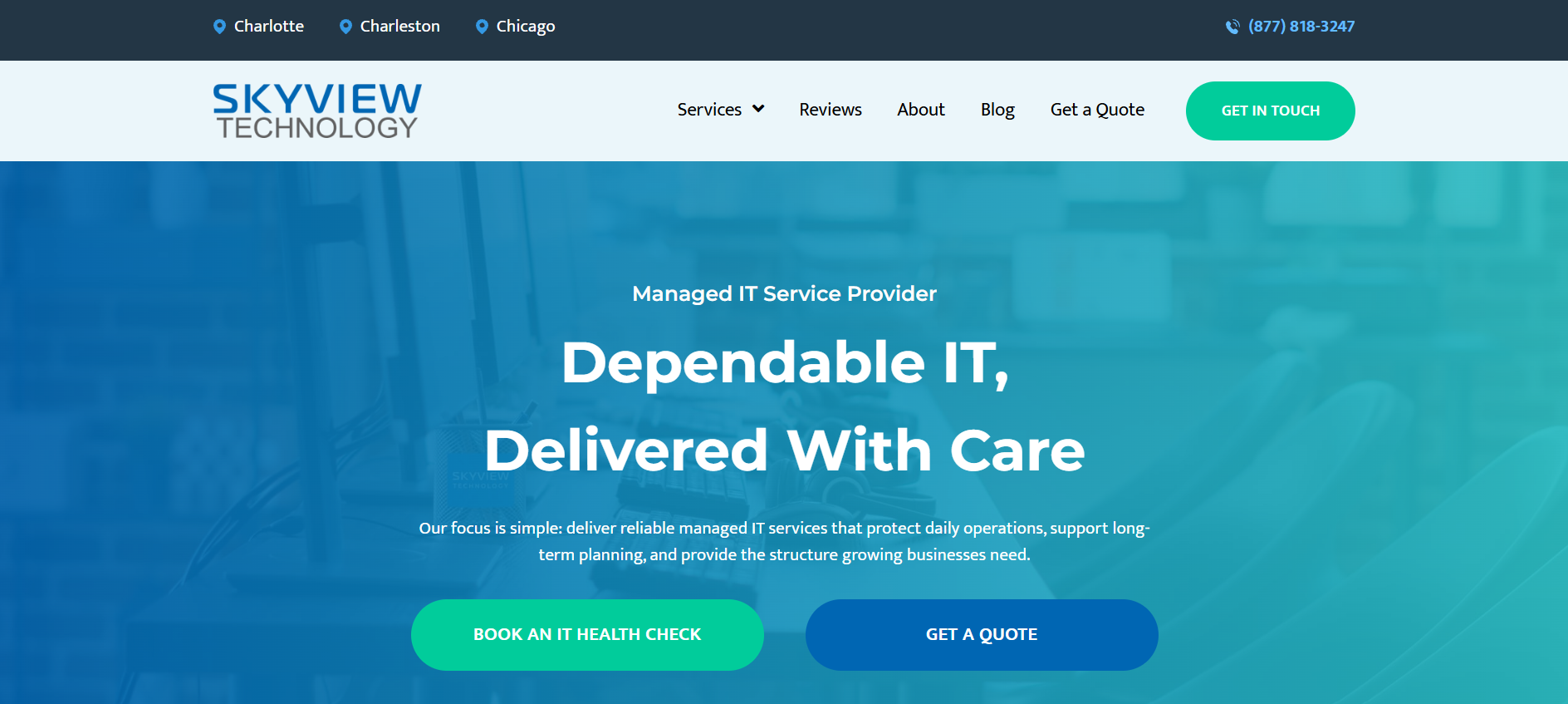 SkyView Technology managed IT Charlotte area &mdash; homepage