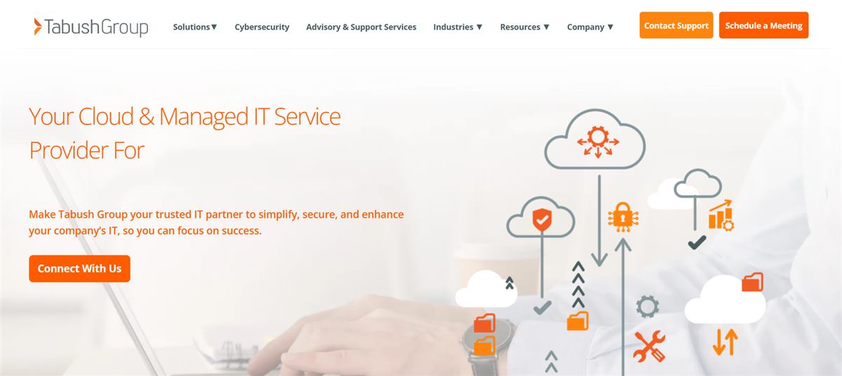 Tabush Group managed IT for financial firms New York homepage