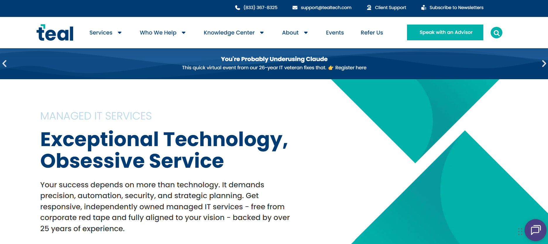 Teal managed IT and CMMC provider Minneapolis &mdash; homepage