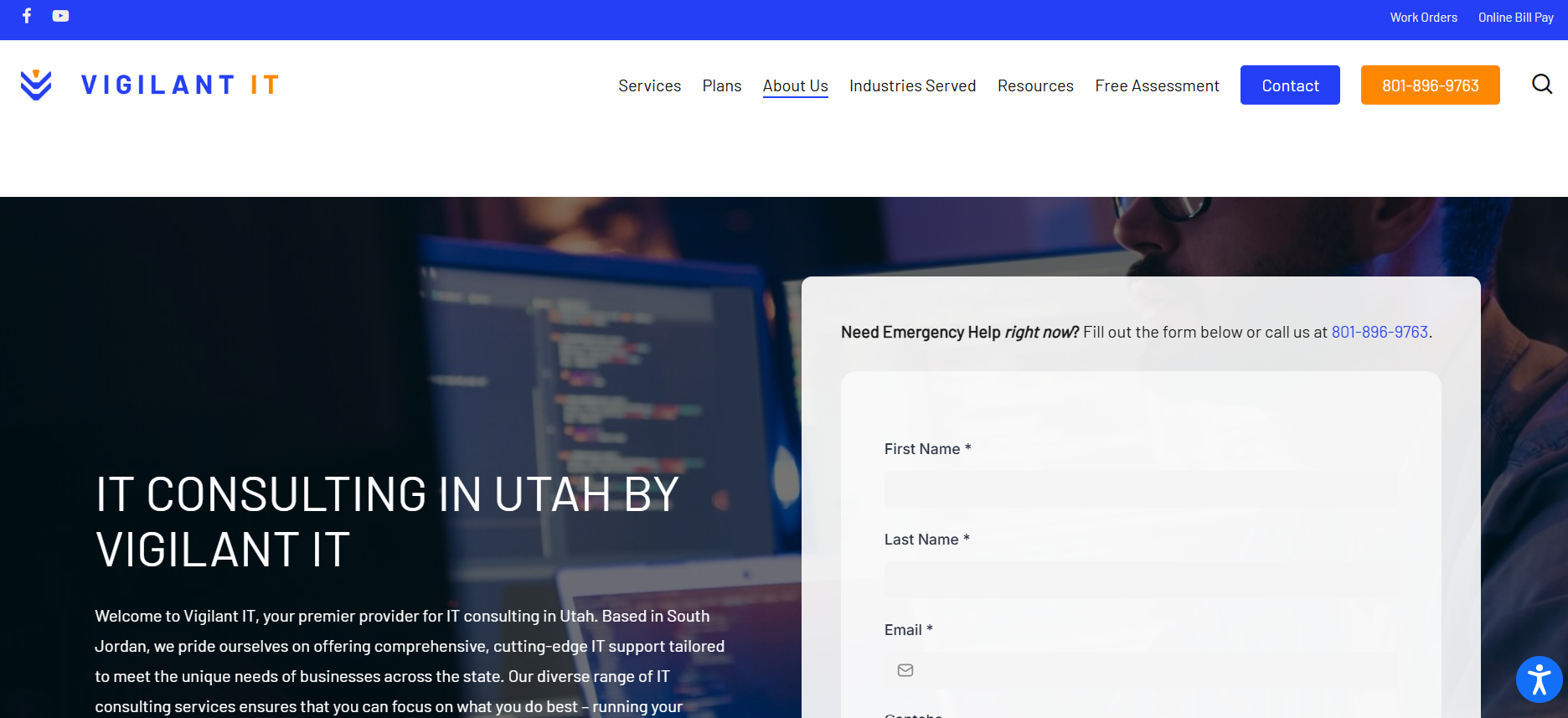 Vigilant IT managed IT services South Jordan Salt Lake City UT homepage