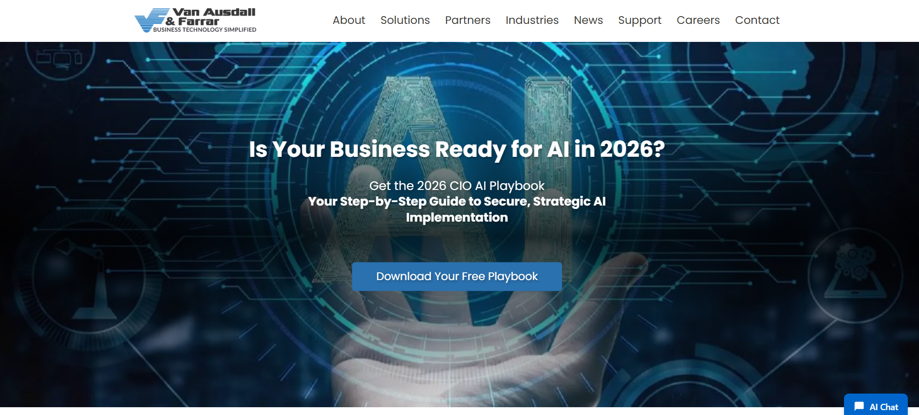 Van Ausdall and Farrar managed IT content management Indianapolis Indiana homepage