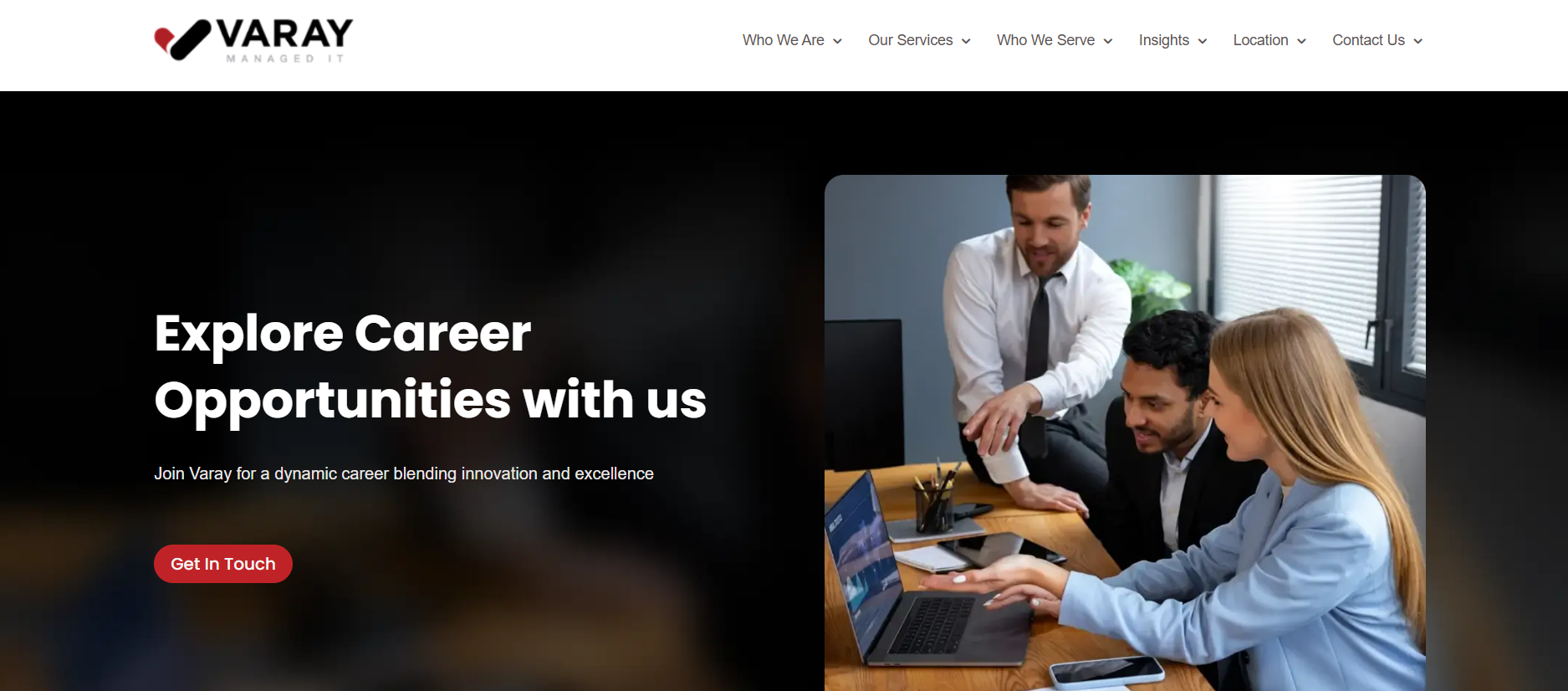 Varay Managed IT services San Antonio TX homepage