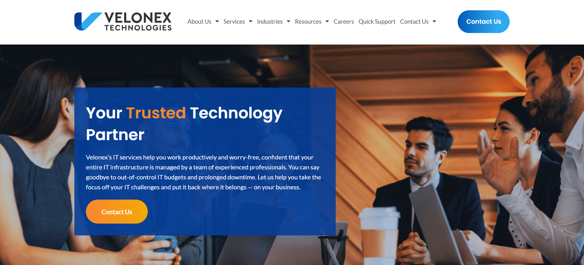Velonex Technologies managed IT services San Antonio TX homepage