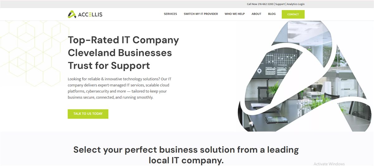 Accellis Technology Group managed IT services Cleveland homepage