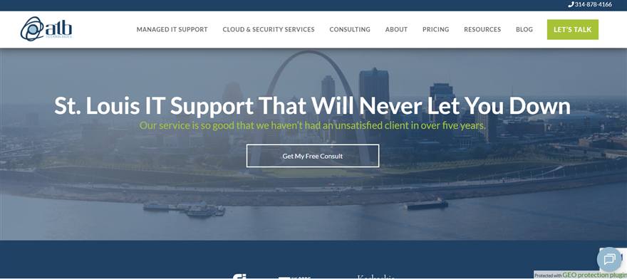 ATB Technologies managed IT services St. Louis homepage