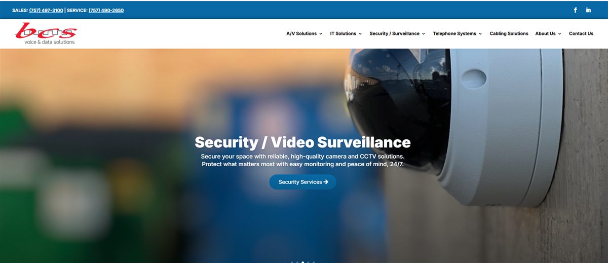 BCS Voice and Data Solutions managed IT services Virginia Beach homepage