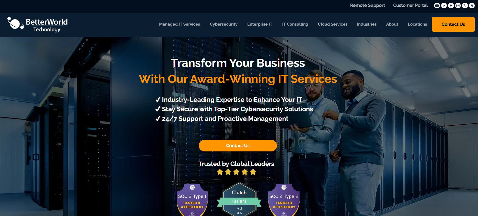 BetterWorld Technology managed IT compliance nonprofit New York homepage