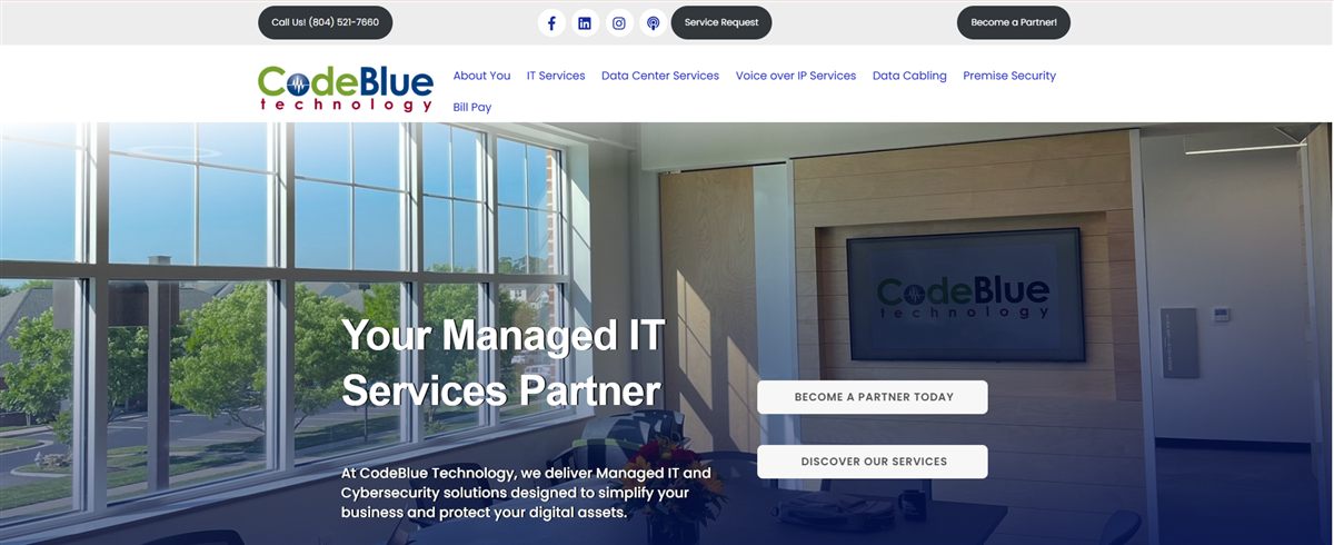 CodeBlue Technology managed IT Mechanicsville Richmond VA homepage