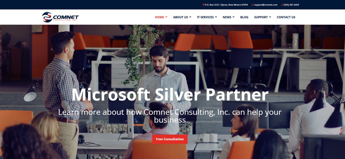 Comnet Consulting Albuquerque IT support homepage