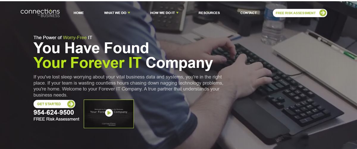 Connections for Business managed IT services Fort Lauderdale homepage