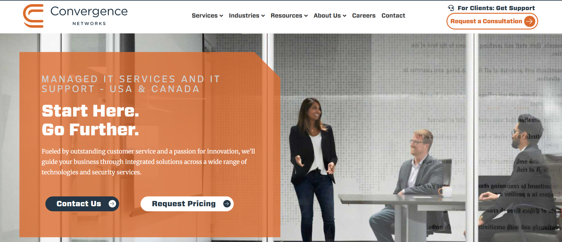 Convergence Networks managed IT security Portland OR homepage