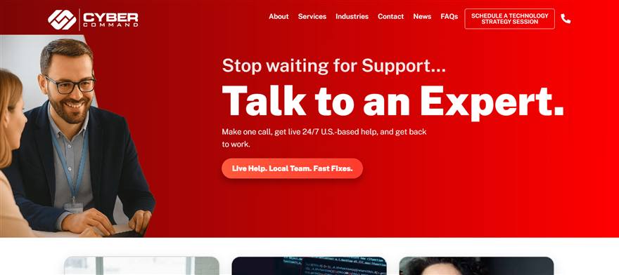 Cyber Command managed IT services Orlando homepage