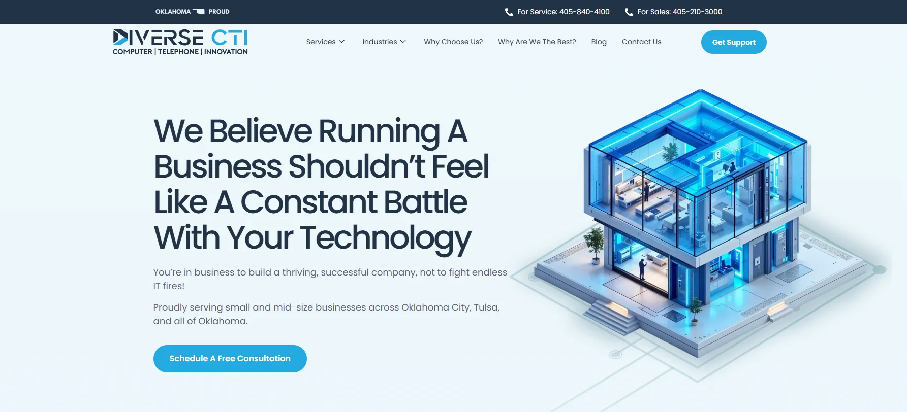 Diverse CTI managed IT services in Oklahoma City &mdash; homepage
