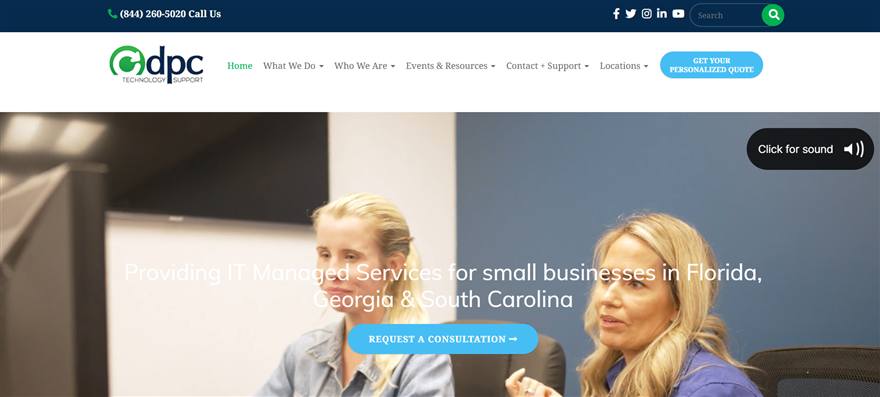 DPC Technology managed IT services Orlando homepage