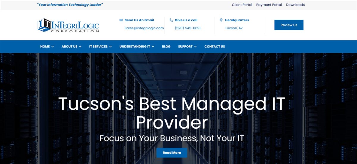 InTegriLogic managed IT services Tucson homepage