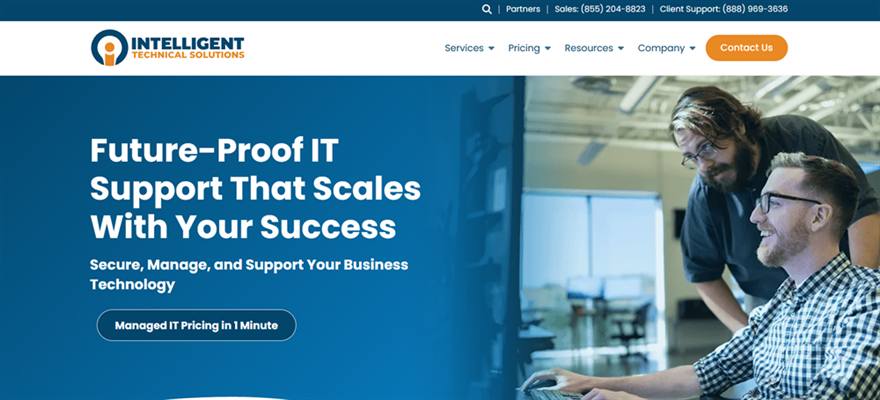 Intelligent Technical Solutions managed IT services Las Vegas homepage