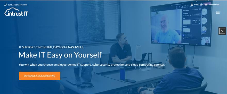 Intrust IT managed IT services Cincinnati homepage