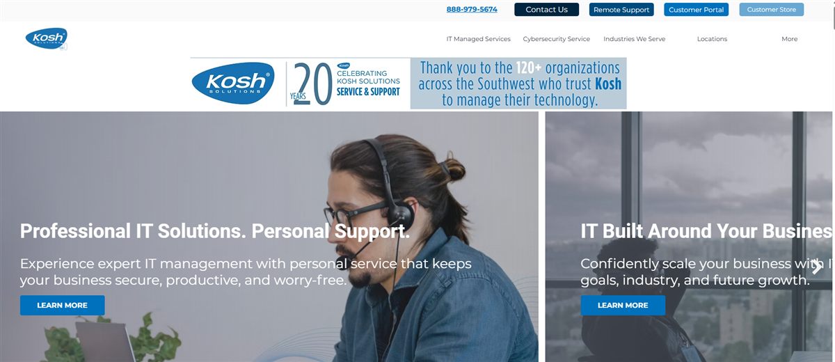 Kosh Solutions managed IT services Albuquerque NM homepage