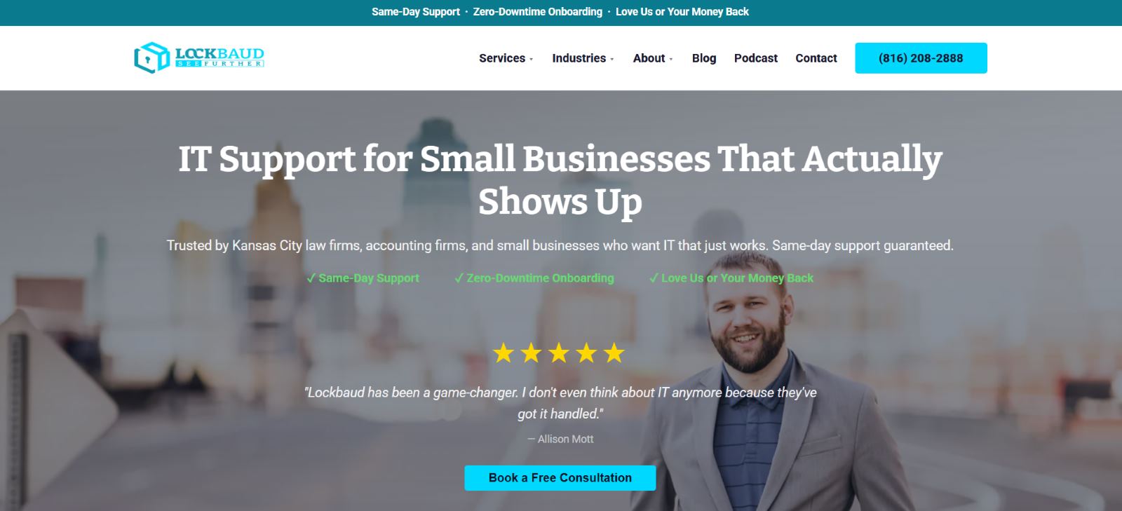 Lockbaud managed IT services Kansas City homepage