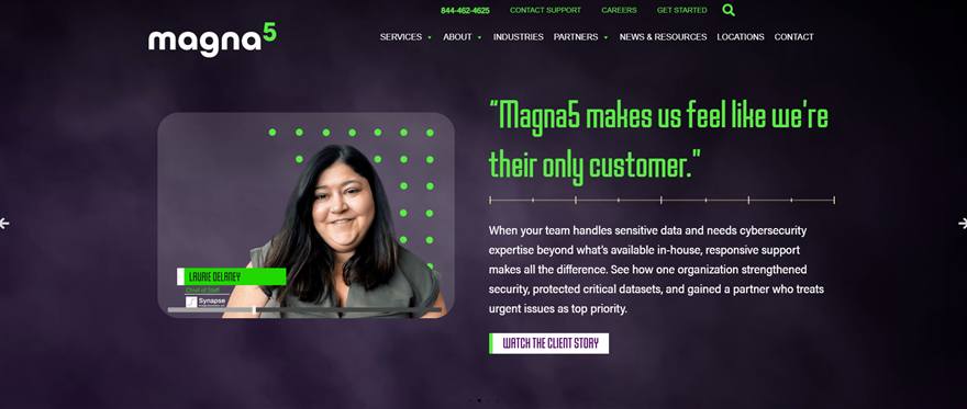 Magna5 managed IT services Pittsburgh homepage