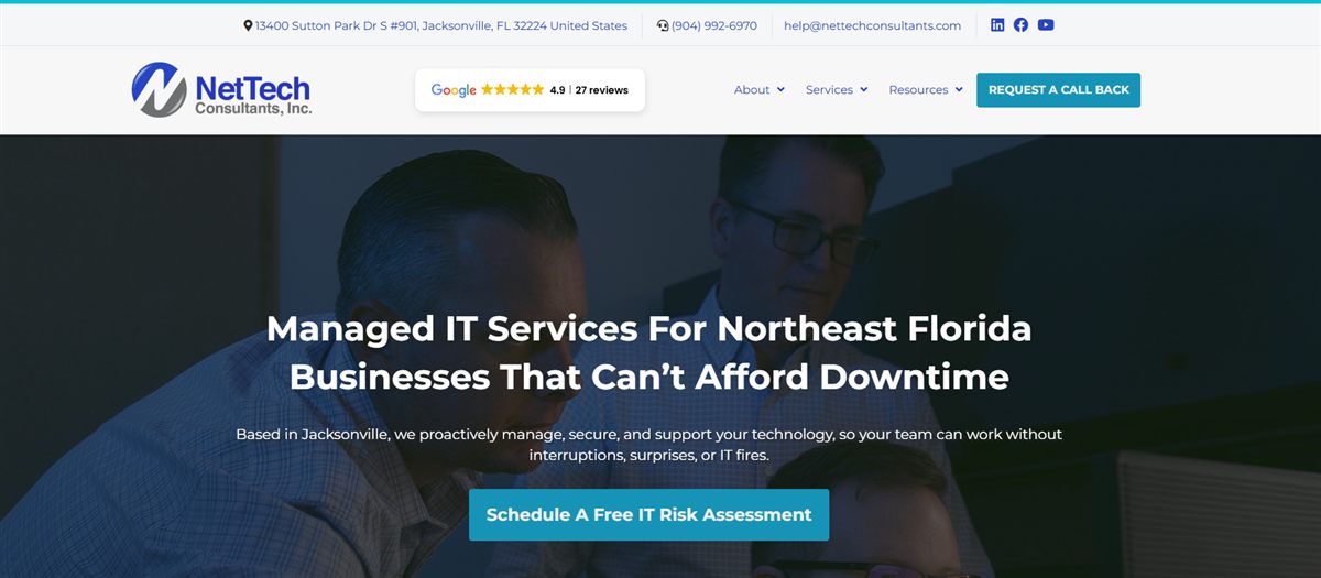 NetTech Consultants managed IT services Jacksonville homepage