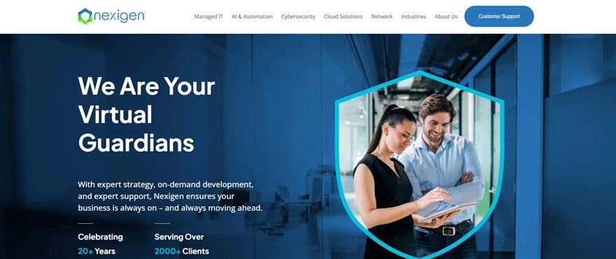 Nexigen managed IT services Cincinnati homepage
