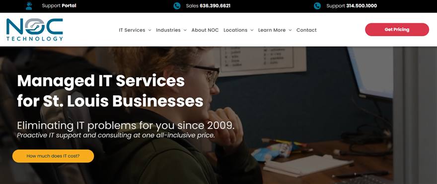NOC Technology managed IT services St. Louis homepage