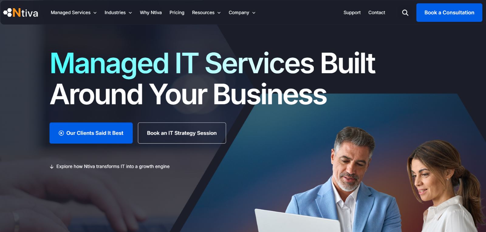 Ntiva managed IT services Kansas City homepage
