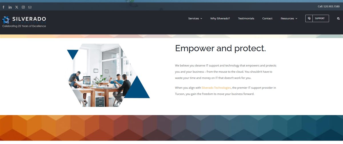 Silverado Technologies managed IT services Tucson homepage