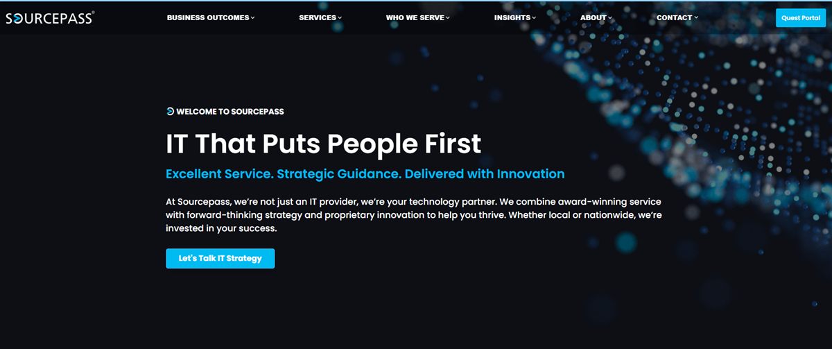 Sourcepass managed IT services Richmond VA homepage