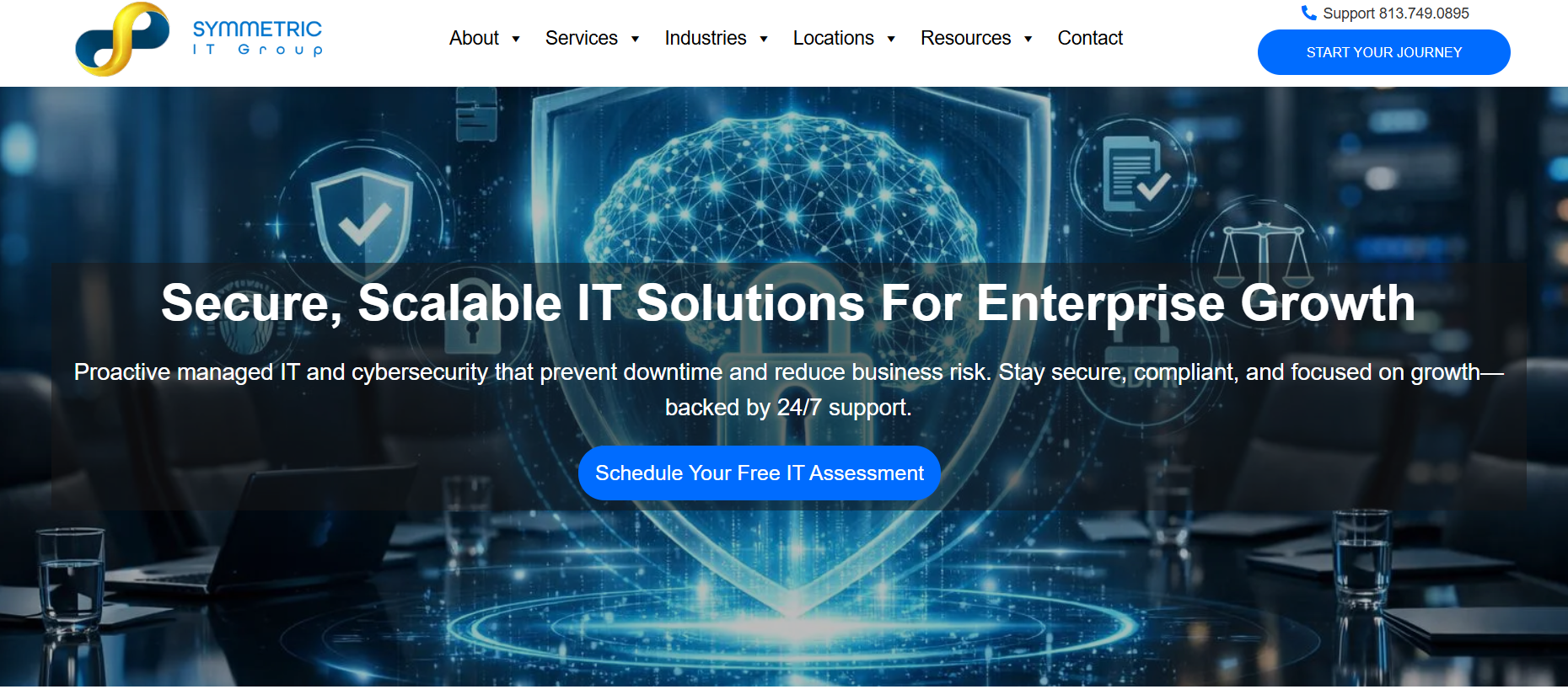 Symmetric IT Group managed IT Tampa FL homepage